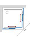 Душевой уголок GuteWetter Practic Square GK-433 70x70 см стекло бесцветное, профиль матовый хром