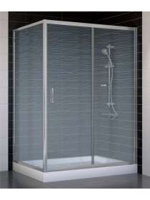 Душевой уголок Vegas Glass ZP+ZPV 130*90 07 02 профиль матовый хром, стекло шиншилла