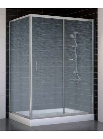 Душевой уголок Vegas Glass ZP+ZPV 130*90 07 02 профиль матовый хром, стекло шиншилла