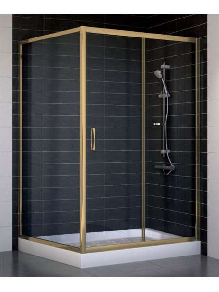 Душевой уголок Vegas Glass ZP+ZPV 120*100 05 01 профиль бронза, стекло прозрачное
