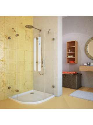Душевой уголок GuteWetter Lux Meliori GK-001 левый 100x100 см стекло бесцветное, фурнитура хром