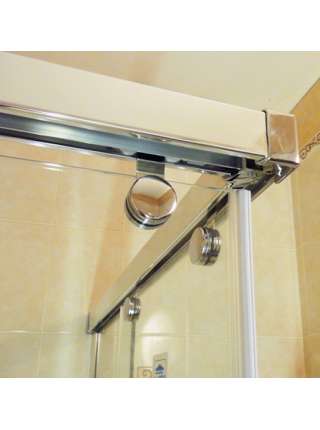 Душевой уголок GuteWetter Slide Rectan GK-864 левая 95x90 см стекло бесцветное, профиль хром