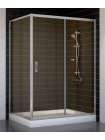 Душевой уголок Vegas Glass ZP+ZPV 130*90 07 05 профиль матовый хром, стекло бронза