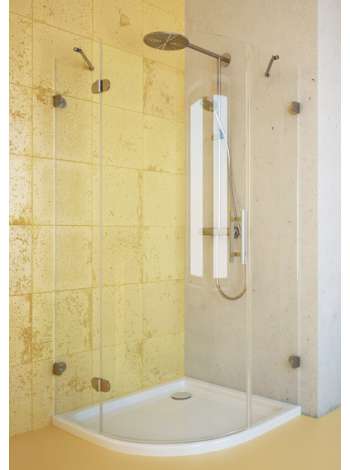 Душевой уголок GuteWetter Lux Meliori GK-001 левый 100x100 см стекло бесцветное, фурнитура хром