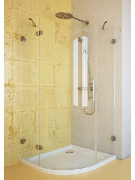 Душевой уголок GuteWetter Lux Meliori GK-001 левый 100x100 см стекло бесцветное, фурнитура хром