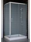Душевой уголок Vegas Glass ZP+ZPV 100*70 08 10 профиль глянцевый хром, стекло сатин