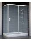 Душевой уголок Vegas Glass ZP+ZPV 140*70 01 02 профиль белый, стекло шиншилла