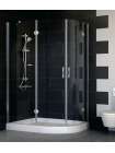 Душевой уголок Vegas Glass AFS-F 120*80 07 01 L профиль матовый хром, стекло прозрачное