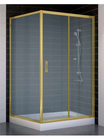 Душевой уголок Vegas Glass ZP+ZPV 110*100 09 10 профиль золото, стекло сатин