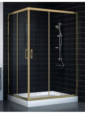 Душевой уголок Vegas Glass ZA-F 0120*100 05 01 профиль бронза, стекло прозрачное