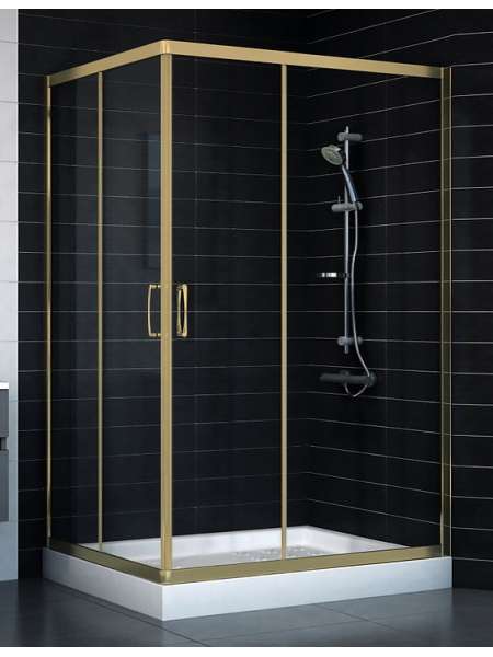 Душевой уголок Vegas Glass ZA-F 0120*100 05 01 профиль бронза, стекло прозрачное