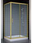 Душевой уголок Vegas Glass ZP+ZPV 100*80 09 02 профиль золото, стекло шиншилла