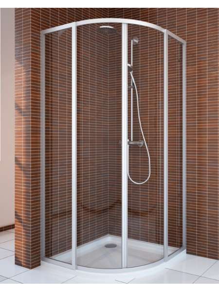 Душевой уголок GuteWetter Practic Round GK-401 90 см стекло бесцветное, профиль матовый хром
