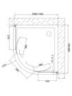 Душевой уголок Vegas Glass ZS-F 80*110 07 01 профиль матовый хром, стекло прозрачное