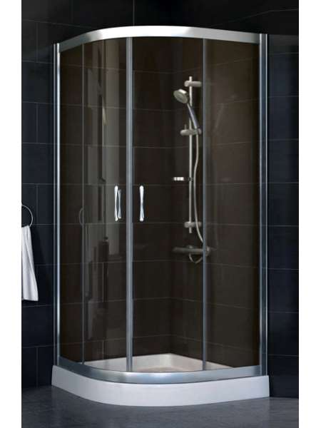 Душевой уголок Vegas Glass ZS-F 80*120 08 05 профиль глянцевый хром, стекло бронза