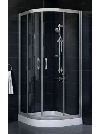 Душевой уголок Vegas Glass ZS-F 80*100 07 01 профиль матовый хром, стекло прозрачное