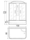 Душевой бокс River Dunay 150/80 МТ