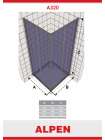Душевая шторка Alpen Square A320N 80x80х195 + Ср-во для очиcтки душ. каб.