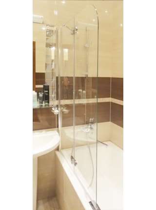 Шторка на ванну GuteWetter Lux Pearl GV-102A левая 80 см стекло бесцветное, профиль хром