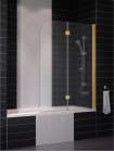 Шторка на ванну Vegas Glass E2V 0120 09 10 R профиль золото, стекло сатин