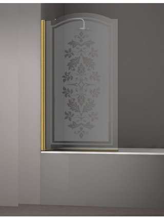 Шторка на ванну Sturm Juwel 90 см decor gold L