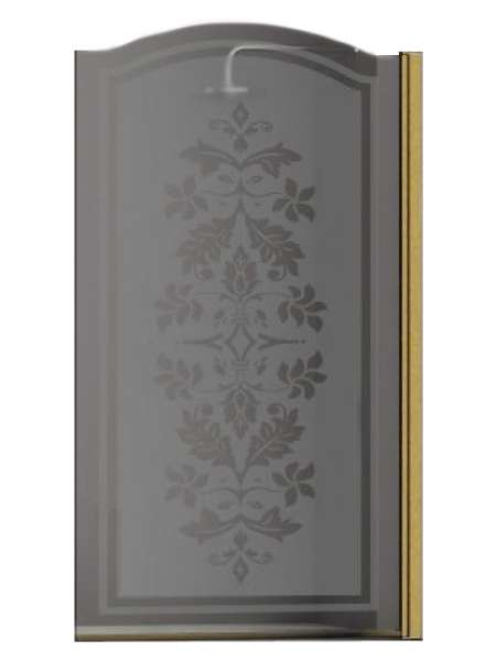 Шторка на ванну Sturm Juwel 90 см decor gold R