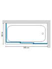 Шторка на ванну GuteWetter Practic Part GV-413 правая 155x80 см стекло бесцветное, профиль матовый хром