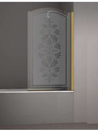 Шторка на ванну Sturm Juwel 90 см decor gold R