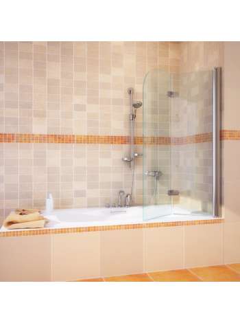 Шторка на ванну GuteWetter Lux Pearl GV-102 правая 100 см стекло бесцветное, профиль хром