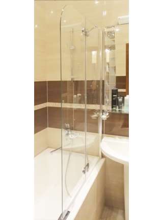 Шторка на ванну GuteWetter Lux Pearl GV-102A правая 100 см стекло бесцветное, профиль хром