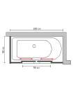 Шторка на ванну GuteWetter Slide Part GV-865 правая 200x80 см стекло бесцветное, профиль хром