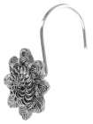 Набор из 12 крючков для шторки Avanti Braided Medallion Silver 11166G-SLV