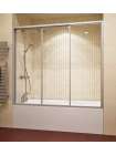 Шторка на ванну GuteWetter Practic Part GV-403 148-152 см стекло бесцветное, профиль матовый хром