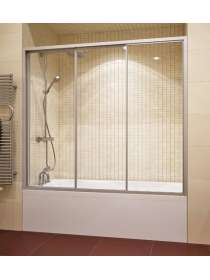 Шторка на ванну GuteWetter Practic Part GV-403 148-152 см стекло бесцветное, профиль матовый хром