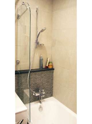 Шторка на ванну GuteWetter Lux Pearl GV-001A левая 70 см стекло бесцветное, фурнитура хром