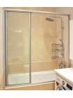 Шторка на ванну GuteWetter Practic Part GV-403 148-152 см стекло бесцветное, профиль матовый хром