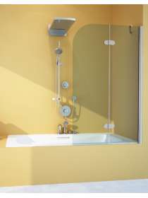 Шторка на ванну GuteWetter Lux Pearl GV-102A правая 90 см стекло бесцветное, профиль хром