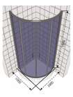 Душевая шторка Alpen Quadrant A360N 100x100х195 + Ср-во для очиcтки душ. каб.