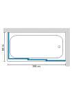 Шторка на ванну GuteWetter Practic Part GV-413 правая 150x80 см стекло бесцветное, профиль матовый хром