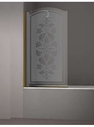 Шторка на ванну Sturm Juwel 90 см decor bronze L