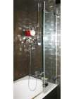 Шторка на ванну GuteWetter Trend Pearl GV-862B правая 100 см стекло бесцветное, фурнитура хром