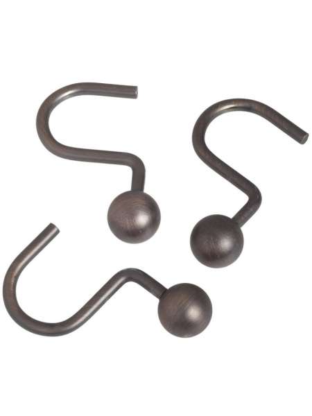 Набор из 12 крючков для шторки Carnation home fashions Ball Type Hook Bronze SLM-BAL/67