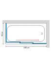 Шторка на ванну GuteWetter Practic Part GV-413A правая 183x70 см стекло бесцветное, профиль матовый хром
