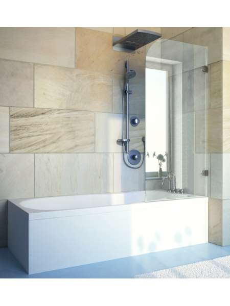Шторка на ванну GuteWetter Lux Pearl GV-001A правая 70 см стекло бесцветное, фурнитура хром