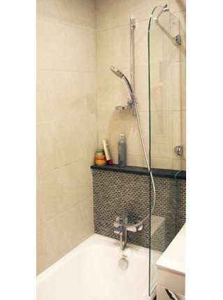 Шторка на ванну GuteWetter Lux Pearl GV-001A правая 70 см стекло бесцветное, фурнитура хром