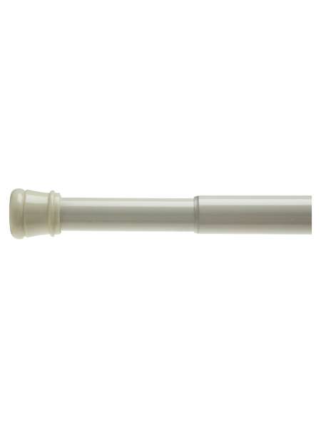 Карниз для ванной, 1.9 м, металл, слоновая кость, серия Standard Tension Rod, Carnation Home Fashions