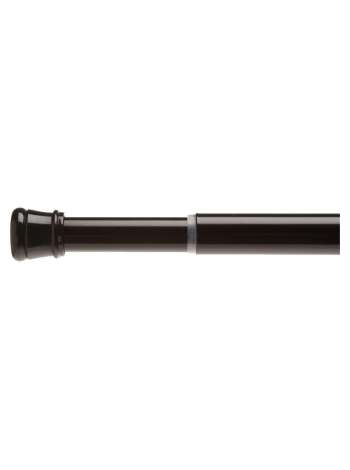 Карниз для ванной, 1.9 м, металл, черный, серия Standard Tension Rod, Carnation Home Fashions