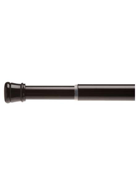 Карниз для ванной, 1.9 м, металл, черный, серия Standard Tension Rod, Carnation Home Fashions