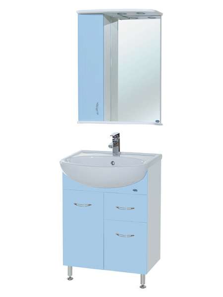 Мебель для ванной Bellezza Уют 60 1 ящик голубая