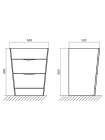 Мебель для ванной BelBagno Piramide 65 rovere bianco